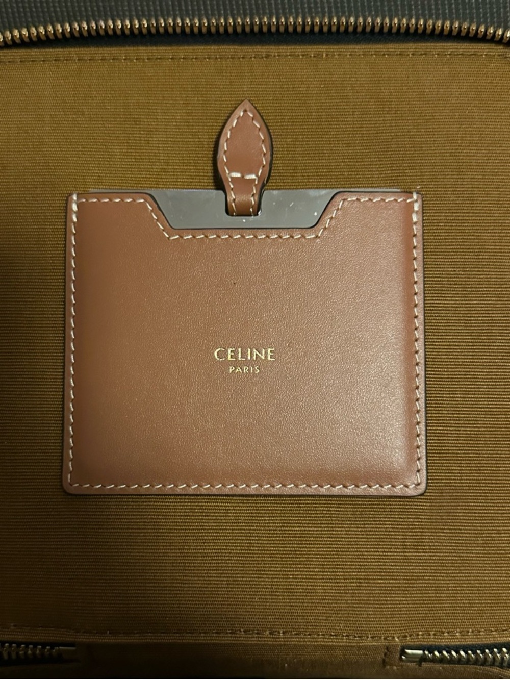 Celine Brown Triomphe Vanity Case with Gold Hardware BRAND NEW AUTHENTIC - Picture 4 of 6